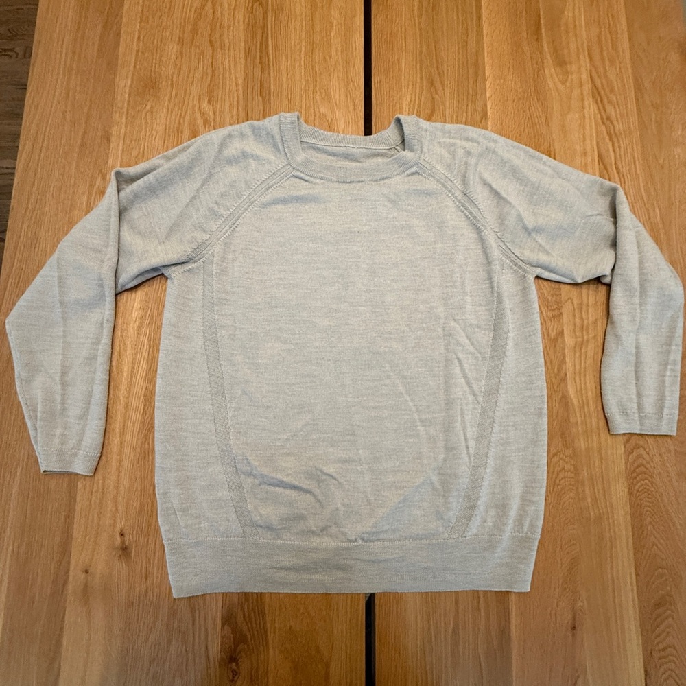 Lululemon Rising Salutation Sweater - Gray, Merino Wool